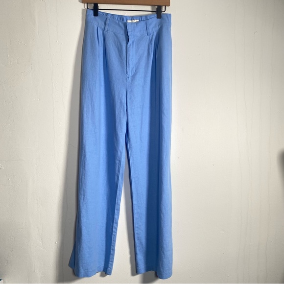 Abercrombie & Fitch Blue Two Piece Matching  Crop Top + Wide Leg Pants Medium - Picture 8 of 15